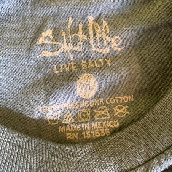 SALT LIFE Blue & Orange Youth Shirt NWT - Picture 4 of 4